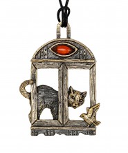 Подвеска Кошка с птичкой 3854.5
