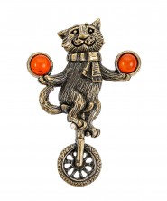 Брошь Кот Циркач 3861.4