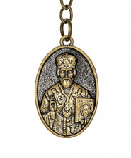 Брелок Икона Николай Чудотворец Овал 3886