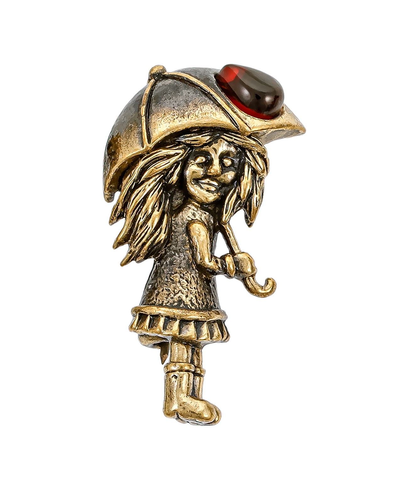 Брошь Девочка под зонтом 1127.4