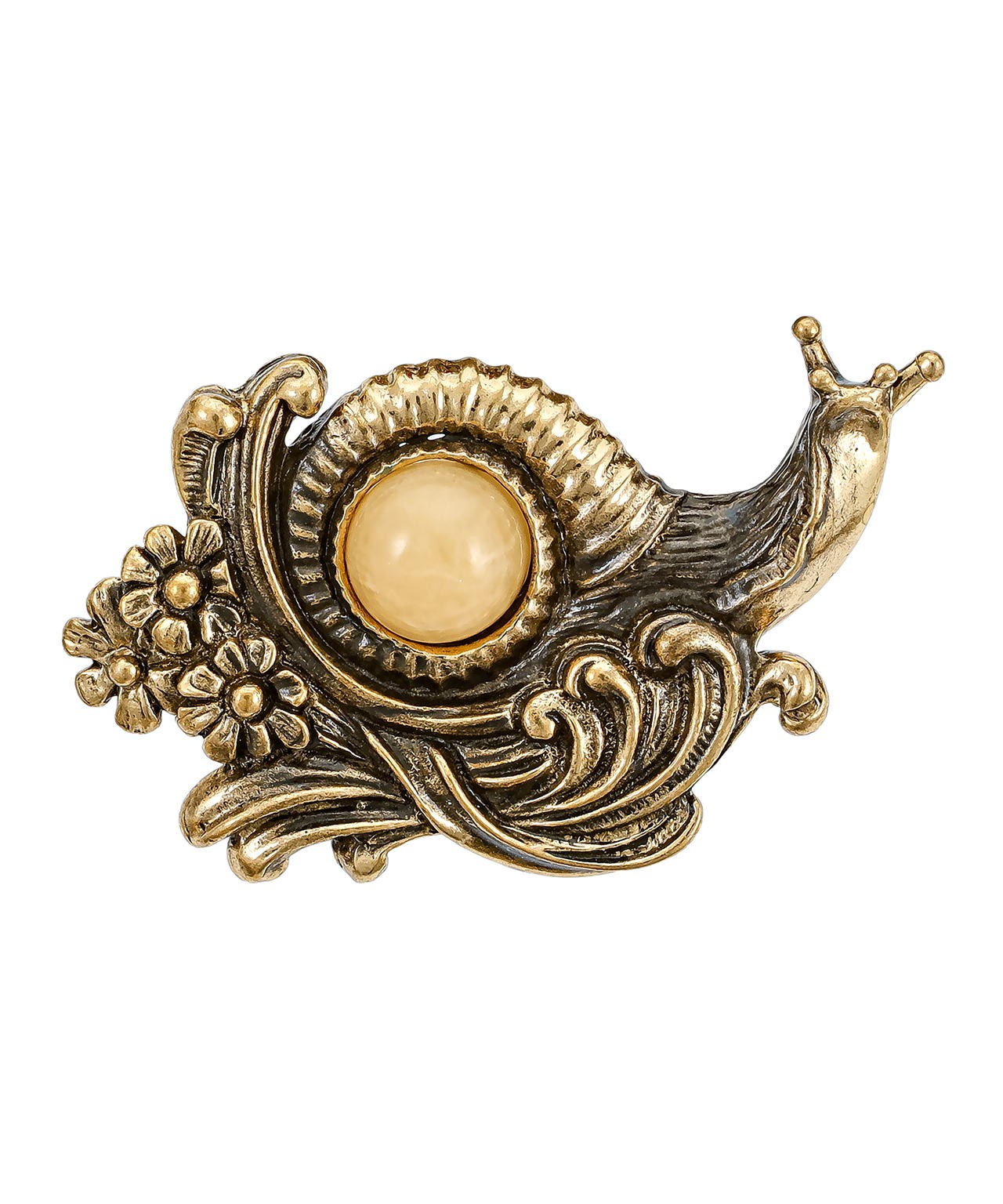 Брошь Улитка Цветы 1263.4