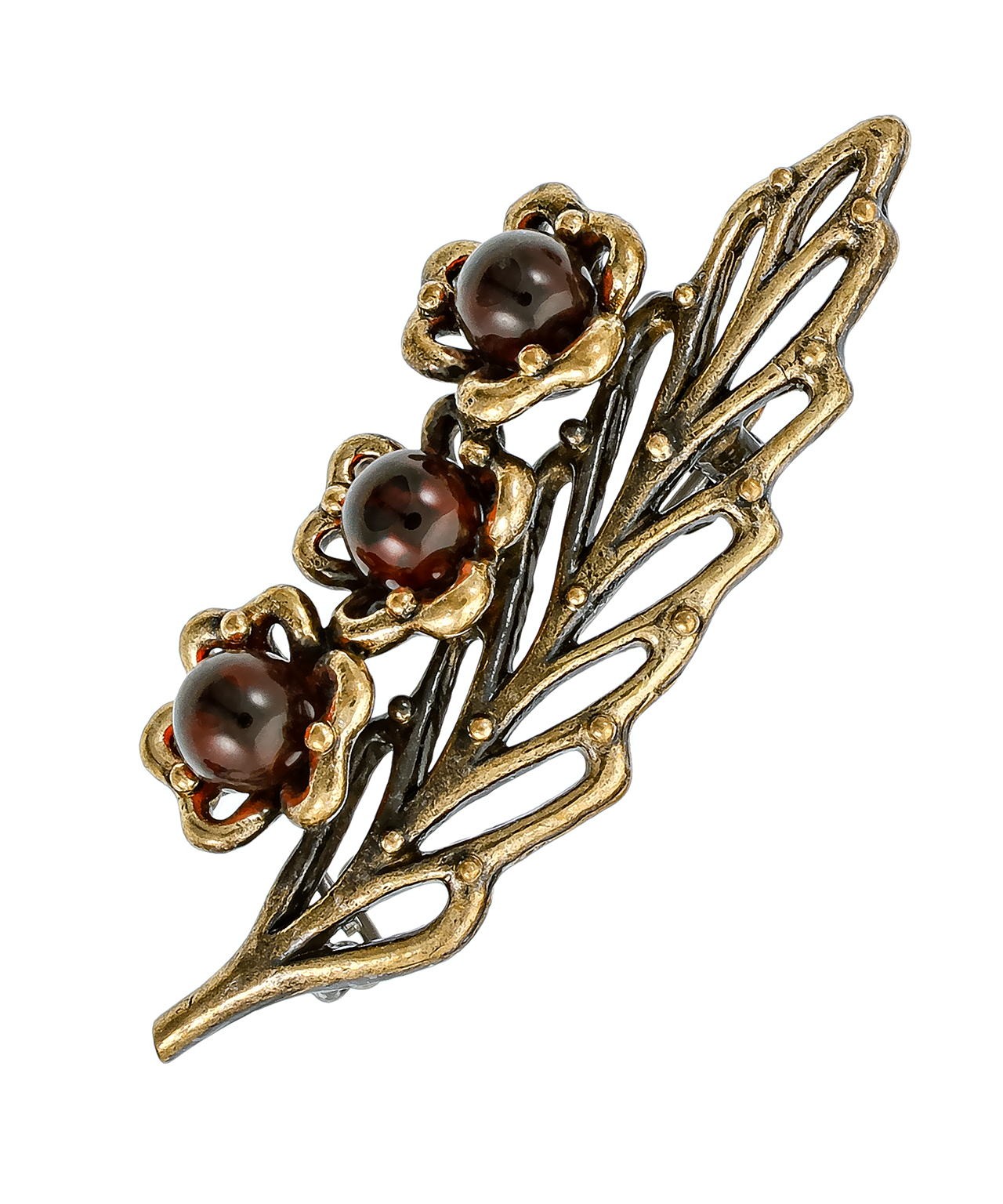 Брошь Веточка Цветы 1324.4