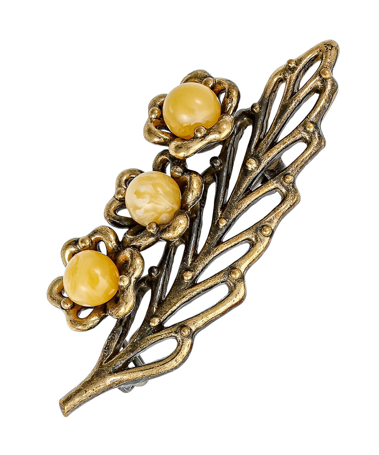 Брошь Веточка Цветы 1324.4