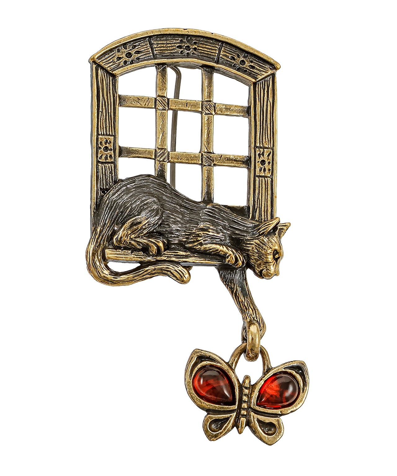 Брошь Кот в деревне 3252.4