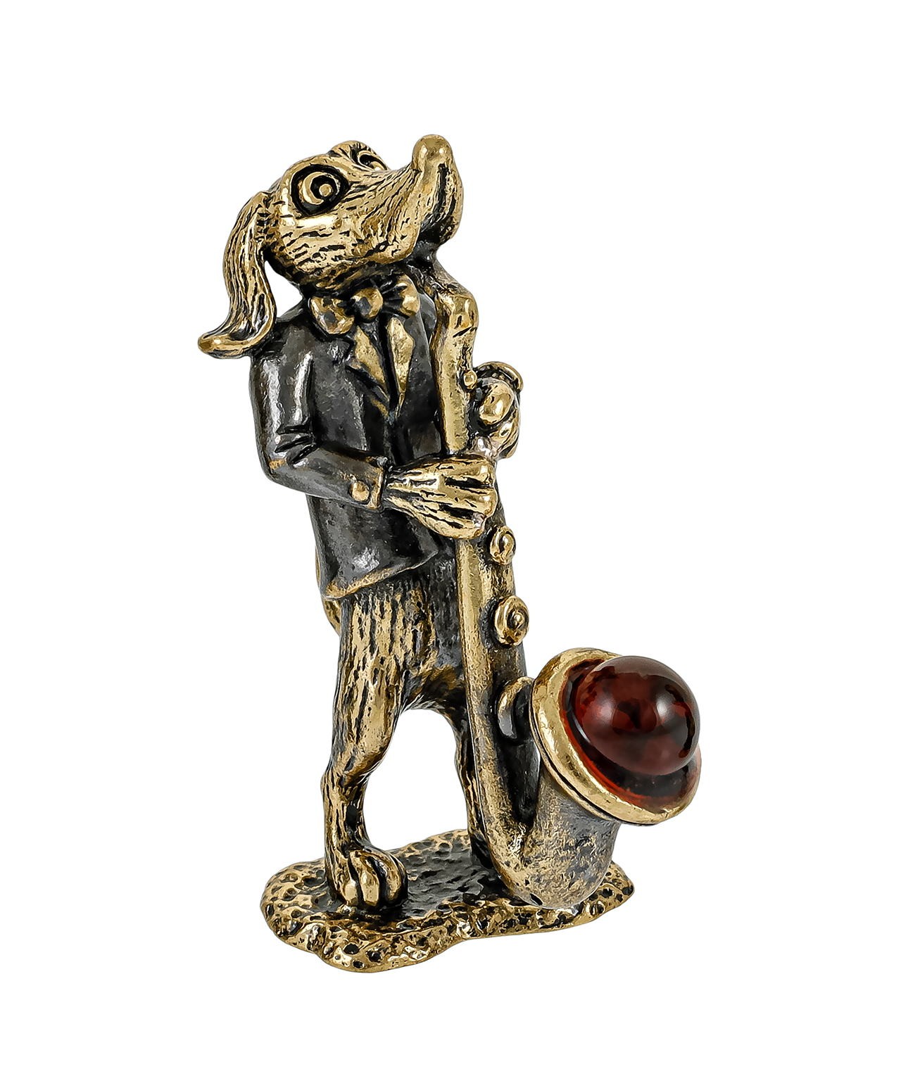 Собака Такса Саксофонист без подставки 3690.1