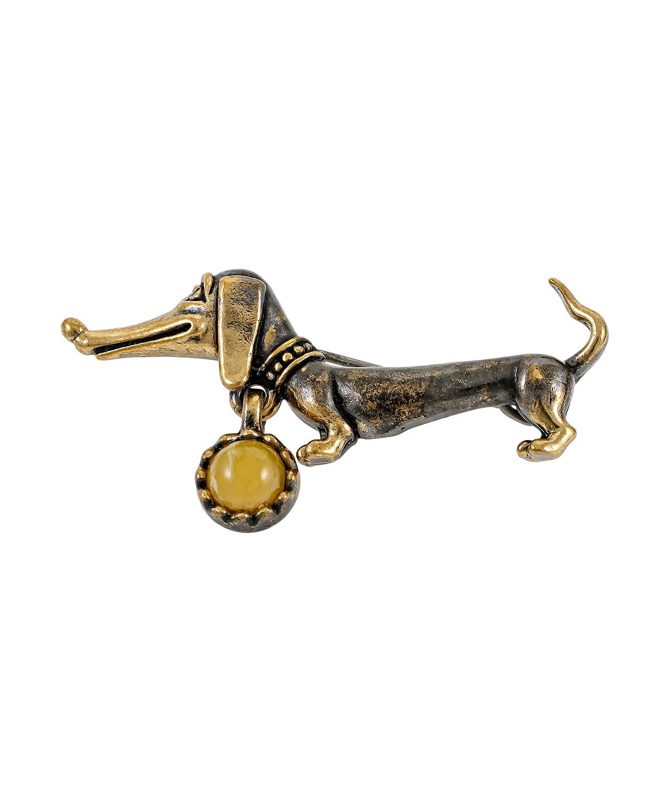 Брошь Собака Такса Кнопочка 3838.4