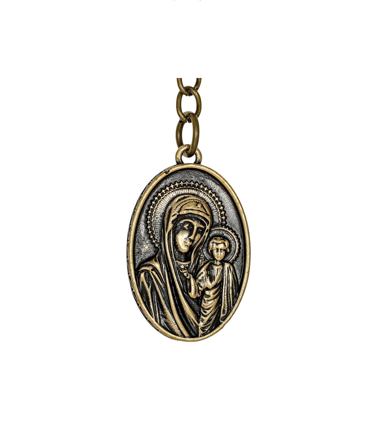 Брелок Икона Казанская Богородица Овал 3889