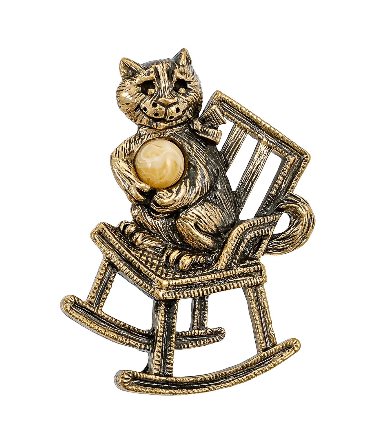 Брошь Кошка Качалка 3945.4