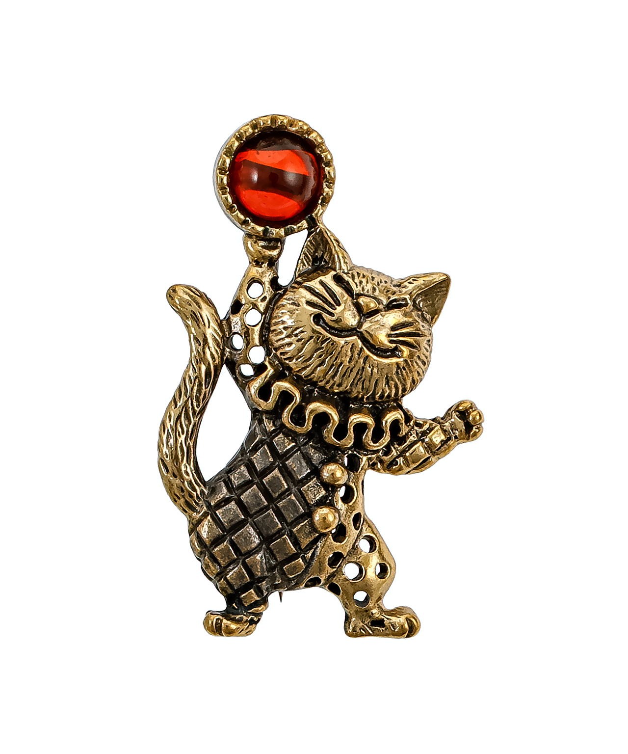 Брошь Кот Арлекин 3953.4